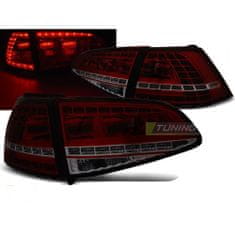 TUNING TEC  Zadní světla VW GOLF 7 2013-2017 červená kouřová LED GTI LOOK SEQ