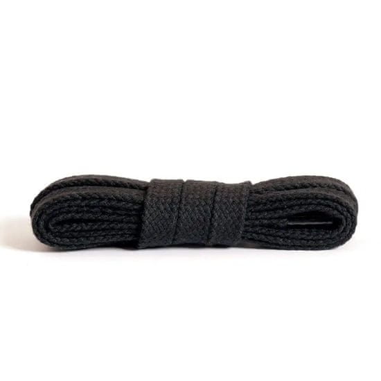 Kaps Ploché černé bavlněné tkaničky do bot