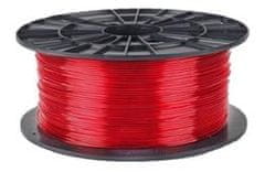 Filament PM tisková struna/filament 1,75 PETG transparentní červená, 1 kg