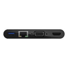 Belkin USB-C multimediální adaptér (HDMI, VGA, USB-A, GBE), černý, AVC005BTBK