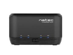 Natec Dokovací stanice pro HDD 2,5"/3,5" USB 3.0 Kangaroo Dual, funkce klonování, napájecí adaptér