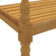 Vidaxl Lavice Batavia s královsky modrou poduškou 150 cm masivní teak