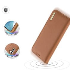 Dux Ducis Hivo kožené pouzdro s RFID blokováním na Samsung Galaxy S23 5G Brown