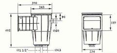 Kripsol Skimmer pro folie 200x180mm se skimvacem