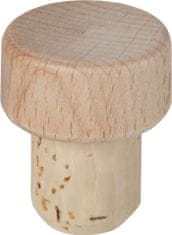 Zátka T dřevěná přírodní průměr 18,5mm (top 30 mm) - 10 ks