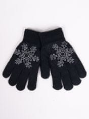 YOCLUB Dívčí pětiprsté rukavice Yoclub s tryskami RED-0216G-AA50-009 Black 16