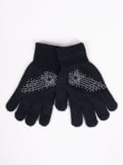 YOCLUB Dívčí pětiprsté rukavice Yoclub s tryskami RED-0216G-AA50-007 Black 18
