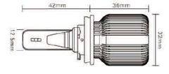 Stualarm LED H7 bílá, 9-32V, 4000LM (95HLH-H7-J1) 2ks