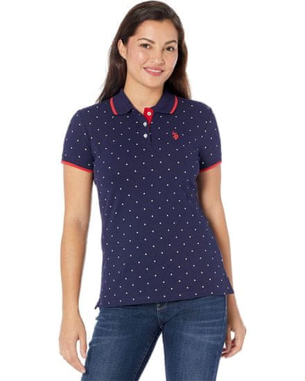 U.S. Polo Assn. U.S.Polo Assn. dáské polo tričko Dot Print odré