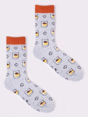 YOCLUB Yoclub Bavlněné ponožky Vzory Barvy SKA-0054F-H500 Grey 39-42