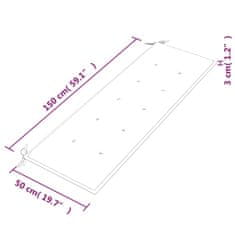 Petromila Lavice Batavia s béžovou poduškou 150 cm masivní teakové dřevo