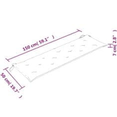 Vidaxl Lavice Batavia se světle modrou poduškou 150 cm masivní teak