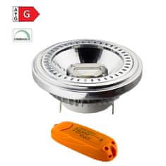 Diolamp  Double COB LED Reflektor AR111 G53/12V AC/15W/2700K/900Lm/20°/Dim + Driver 12V