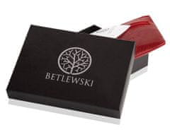 Betlewski Kožené peněženkové pouzdro na klíče Bez-02 Red