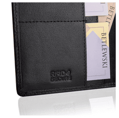 Betlewski Pánská kožená peněženka Bpm-Bh M1 Black
