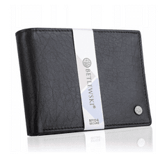 Betlewski Kožená peněženka s Rfid Bpm-Bh 60A Black