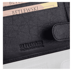 Betlewski Kožená peněženka s Rfid Bpm-Bh 60A Black