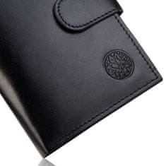 Betlewski Kožená peněženka z hladké černé kůže