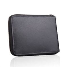 Betlewski Kožená peněženka na zip černá
