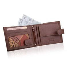 Betlewski Hnědá kožená pánská peněženka Rfid s krabičkou