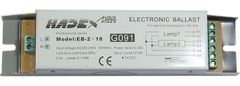 HADEX Elektronický předřadník EB-2x18 pro 2 zářivky 18W