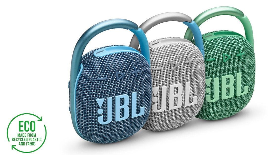  moderní bluetooth reproduktor jbl Clip4 Eco ip67 karabina pro zavěšení jbl pro sound zvuk odolný 