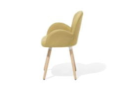Beliani Dvě čalouněné židle v žluté barvě BROOKVILLE