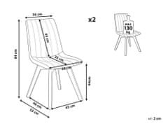 Beliani Sada 2 jídelních židlí béžových CALGARY