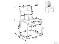 Beliani Sada 2 bílých jídelních židlí KIRON