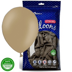 PartyDeco Balónky latexové pastelové Cappuccino - 27 cm 100 ks