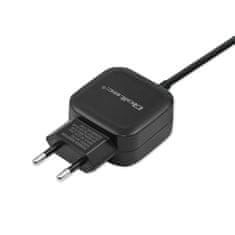 Qoltec Síťová nabíječka 17W | 5V | 3,4A | USB + USB typu C