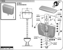 Texim Nádržka splachovací WC T-2454