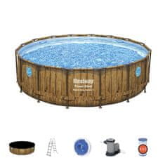 Bestway Bazén Power Steel Wood Swim Vista 4,88 x 1,22 m - 56725