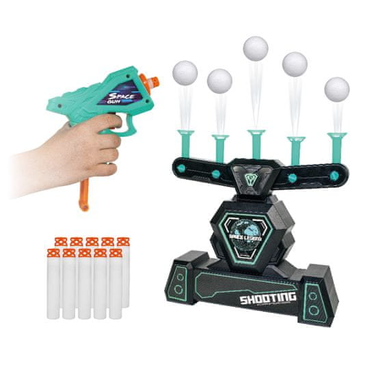 Kids World Levitující terč SpaceGun pro 2 hráče, s příslušenstvím