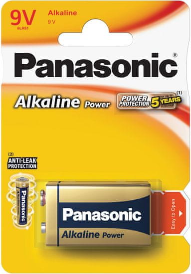 Panasonic baterie 6LR61 1BP 9V Alk Power alk