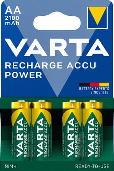 Varta nabíjecí baterie Power AA 2100 mAh, 4ks