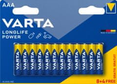 Varta baterie Longlife Power AAA, 8+4ks