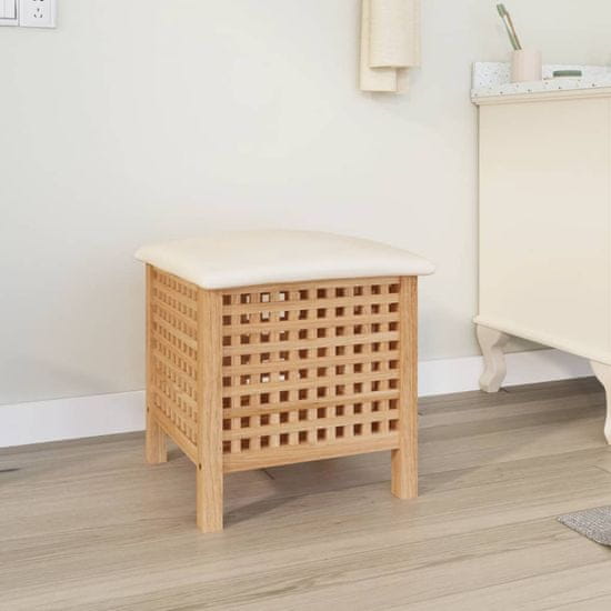 Greatstore Koupelnová stolička 48 x 47,5 x 52 cm masivní ořechové dřevo