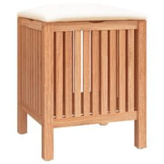 Greatstore Koupelnová stolička 40,5 x 40 x 52 cm masivní ořechové dřevo