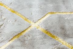 Dywany Łuszczów Kusový koberec Core 1818 Geometric ivory/gold 80x150