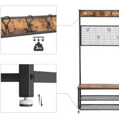 VASAGLE Věšákový stojan s botníkem VASAGLE HSR46BX