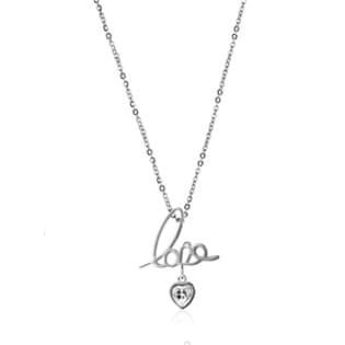 SPERKY4U Dámský ocelový náhrdelník s přívěškem "love"
