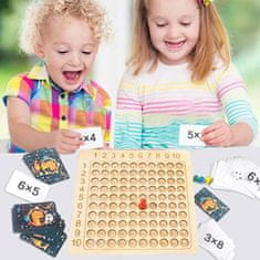 Matematická herní deska - Interaktivní matematická hra pro děti, 22,5 x 22,5 cm. 