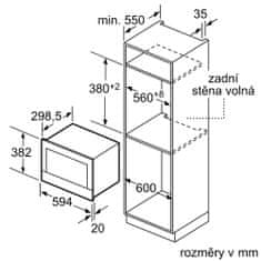 Bosch vestavná mikrovlnná trouba BFR634GS1