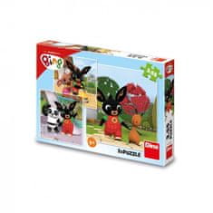 Dino Puzzle 3v1 Králíček Bing/Bing si hraje 3x55dílků v krabici 27x19x4cm