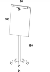 rocada Flipchart 616ECO, magnetický, na kolečkách