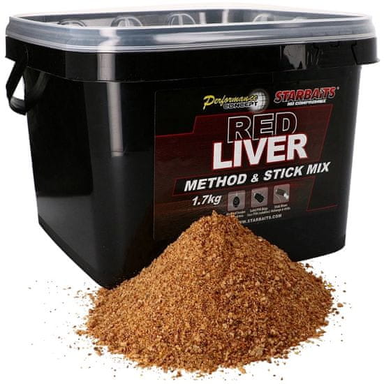 Starbaits Krmítková směs Method Stick Mix Red Liver 1,7kg