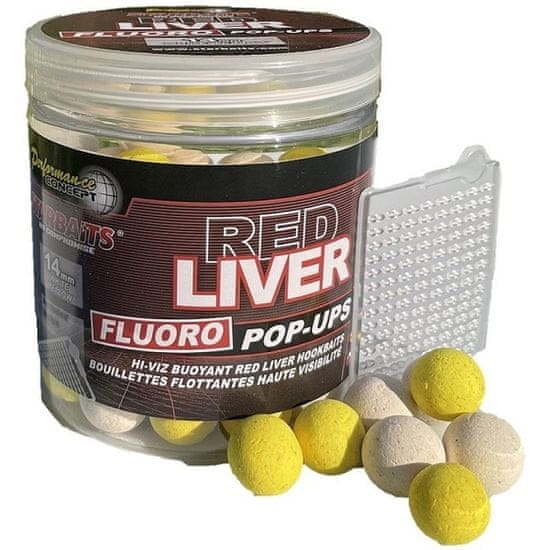 Starbaits Plovoucí Boilie Fluo Pop Red Liver 14mm 80g