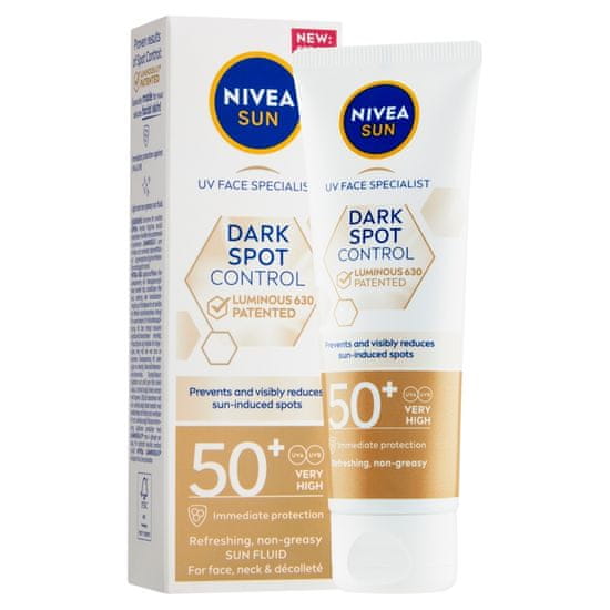 Nivea Sun Luminous 630 Pleťový krém na opalování OF 50+, 40 ml