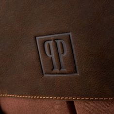 PAOLO PERUZZI Hnědá pánská taška přes rameno Flap Bag Shoulder Bag